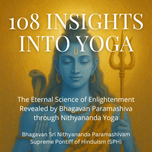 Blue-hued Lord Shiva image with trishul. Anahata Ministry ebook on 108 Insights Into Yoga